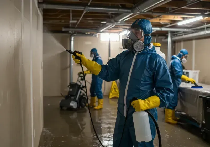 Basement Sanitization and Antimicrobial Treatment process in Poplar-Cotton Center, CA